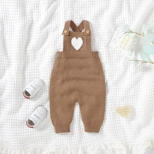 Miniatura 6 de JNBLDA Suéter de punto para bebés y niñas, para recién nacidos, enterizo para bebé, overol para bebé, estampado de amor, ropa linda