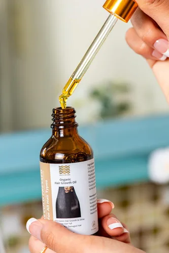 Miniatura 3 de Aceite orgánico para el crecimiento del cabello, 100 % orgánico prensado en frío, masaje tradicional para el cuero cabelludo y el cabello