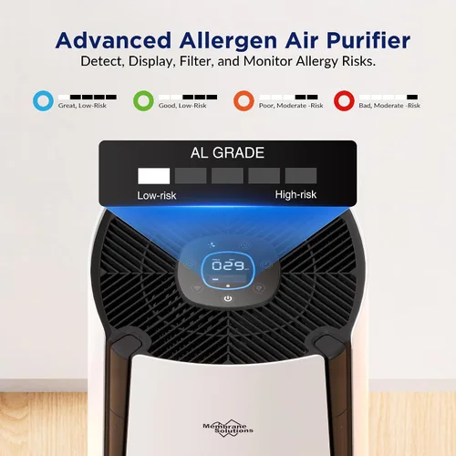 Miniatura 3 de Membrane Solutions Purificadores de aire para el hogar, habitación grande de hasta 3027 pies cuadrados en 1 hora con WiFi inteligente y Alexa, modo