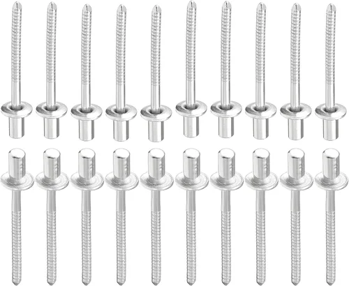 DTGN Remaches ciegos de 0.157 in x 0.315 in (DxL) – Paquete de 25 – Bueno para la unión de maquinaria – Remache de extremo cerrado de cúpula de