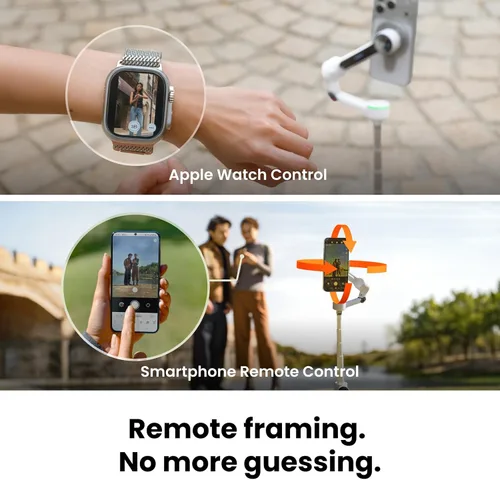 Miniatura 8 de Insta360 Flow 2 Pro AI Tracker Bundle gris – Primer cardán de teléfono AI en la industria con Apple DockKit, seguimiento pionero de 360º panorámica