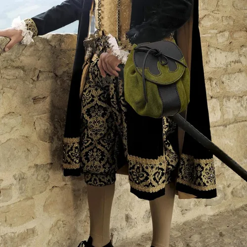 Miniatura 5 de Riñonera renacentista, medieval, de gamuza, para hombres y mujeres, retro, para cinturón de joyería, para fotos occidentales, cosplay, vacaciones