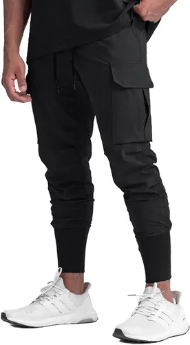 GINTPK Pantalones deportivos tipo cargo para hombre, ligeros, cónicos, para senderismo, correr, secado rápido, pantalones deportivos para