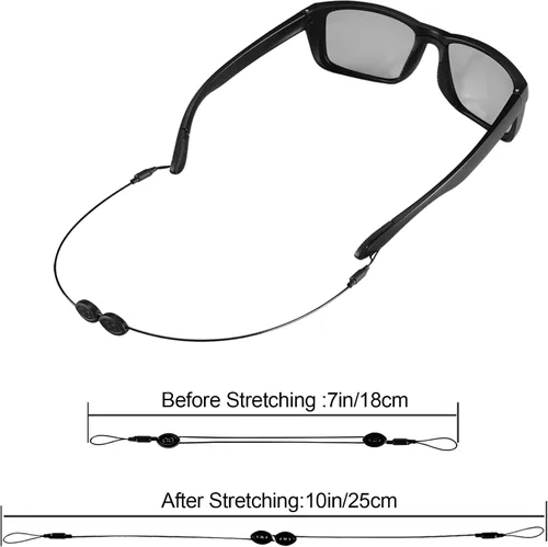 Miniatura 2 de Correas ajustables para lentes de sol, correas para lentes de sol, correas para gafas, correas para gafas, cordón para las patillas con ganchos
