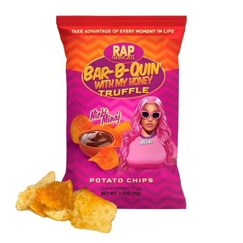 Miniatura 16 de Rap Snacks Lil Baby - Queso cheddar + papas fritas de crema agria, bolsas de 2.5 onzas, paquete de 6