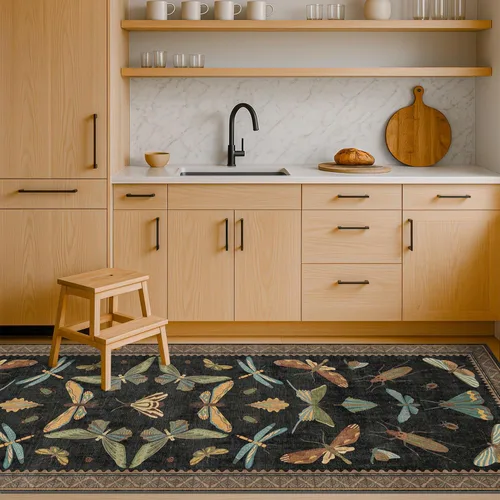 Miniatura 129 de Hazo Haus Alfombra de Baño Bohemia Lavable 2x3, Alfombras Pequeñas para Cocina, Tocador, Puerta Principal Entrada Interior, Antideslizante Pelo Bajo