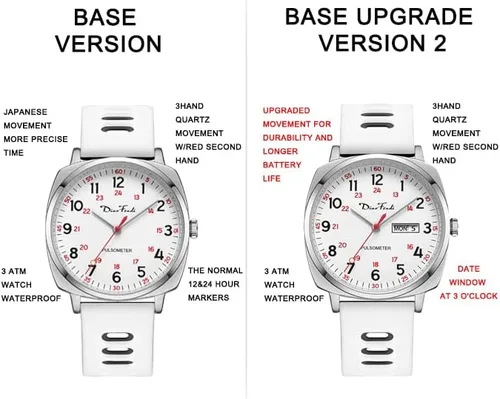 Miniatura 5 de Diaofendi Reloj de enfermera impermeable para profesionales médicos, mujeres y hombres, 24 horas con segunda mano, esfera militar fácil de leer