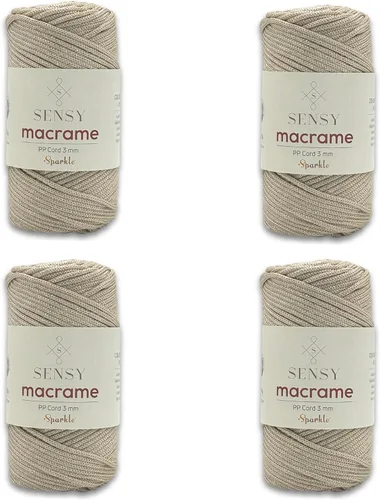 Miniatura 108 de Sensy - Cuerda de poliéster prémium de 0.118 pulgadas (0.118 in), 131 yardas, 100% polipropileno, cordón de macramé, cuerda de ganchillo de 0.118