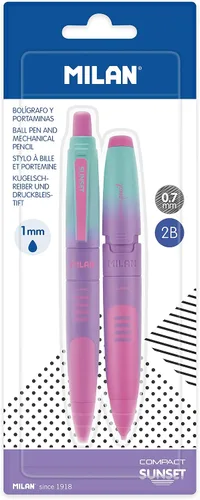 Miniatura 5 de MILAN Blister pack 1 bolígrafo + 1 lápiz mecánico COMPACT Sunset