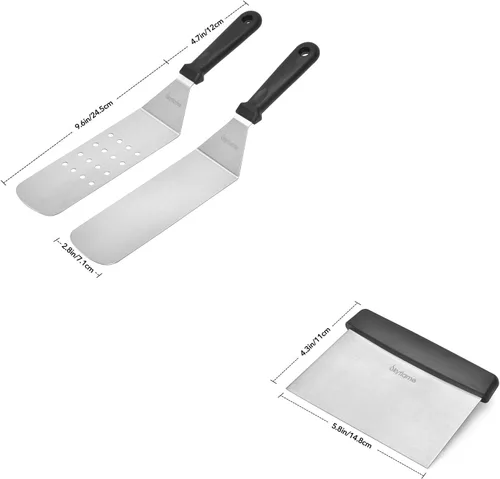 Miniatura 4 de Skyflame Placa superior plana universal de acero inoxidable, kit de accesorios de plancha de 3 piezas y cubo de basura magnético para colgar