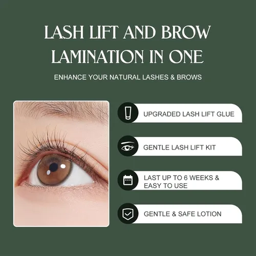 Miniatura 4 de Kit de levantamiento de pestañas para permanente de pestañas, profesional para levantamiento de pestañas y cejas, ingrediente natural para rizos