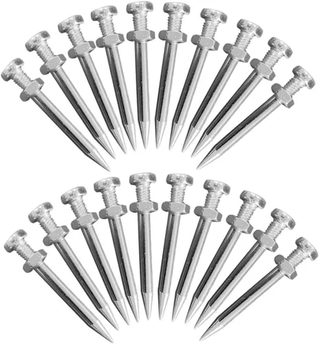 Aireador de césped para zapatos, clavijas de repuesto de 1.77 pulgadas, estacas de metal para aireación de suelo de patio y jardín, accesorios