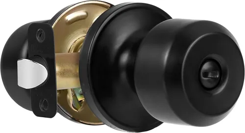 Miniatura 8 de Ilyapa - Pomo de puerta para interiores del hogar, manija redonda para puerta sin llave, color bronce aceitado Oil Rubbed Bronze