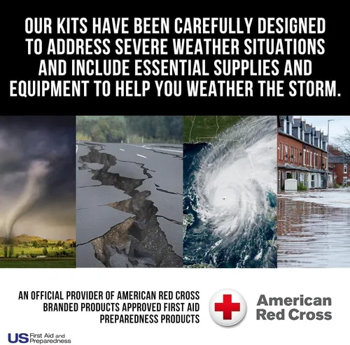 Miniatura 2 de American Red Cross Producto con licencia oficial, kit de supervivencia de primeros auxilios para automóvil para invierno, 27 piezas de suministros