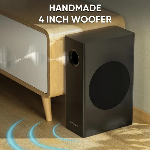 Miniatura 2 de Barras de sonido para Smart TV con subwoofer con cable, barra de sonido pequeña de graves profundos 2.1, sistema envolvente de cine en casa