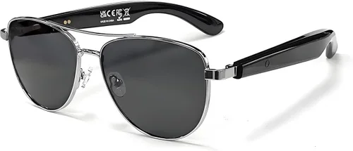 Miniatura 9 de Lentes inteligentes AI, Bluetooth 5.4 con altavoces de oído abierto y asistente de voz, traducción en tiempo real, lentes de luz anti-azul