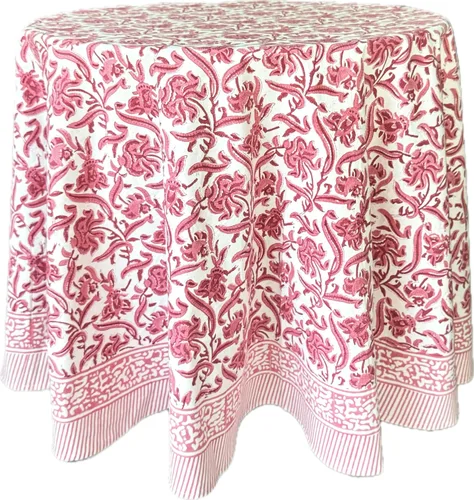 Miniatura 43 de ATOSII Mantel 100% algodón, Amara, floral, hecho a mano, rectangular, de lino, para cocina, comedor, fiestas, bodas, exteriores, picnics, Pascua