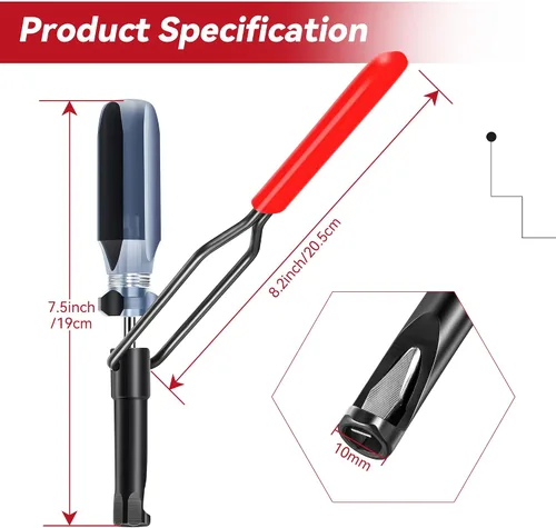 Miniatura 2 de Dreyoo herramienta de ajuste de válvula de tuerca de 10 mm, perno de ajuste de válvula ranurada, herramienta de rectificado de válvulas compatible