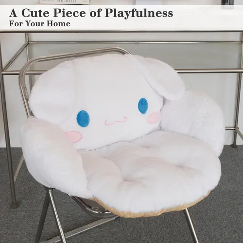 Miniatura 4 de Juju - Cojín Kawaii blanco – Decoración de habitación Kawaii – Cojines de asiento para sillas de oficina – Cojines de silla de oficina – Cojín