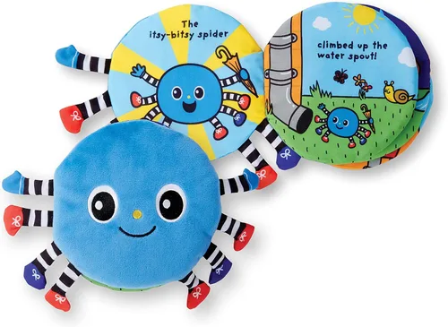 Melissa & Doug K's Kids Itsy-Bitsy Spider - Libro de actividades suave de 8 páginas para bebés y niños pequeños, libro de tela y juguete sensorial