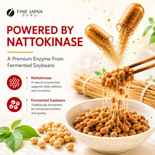 Miniatura 3 de FINE JAPAN Natto Kinase Tablets 250mg, enzima de soja fermentada, 300 tabletas, sin gluten, fabricado en Japón