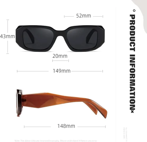 Miniatura 4 de Y2k - Gafas de sol cuadradas para mujer y hombre, diseño de moda, estilo retro, a la moda, con protección UV