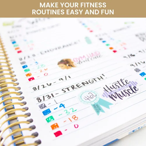 Miniatura 4 de bloom daily planners - Hojas adhesivas para planificador de salud, bienestar y fitness - Paquete de calcomanías variadas - ¡Seis hojas adhesivas por