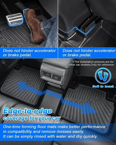 Miniatura 37 de Alfombrillas para Nissan Ariya 2023 2024 2025 2026, alfombrilla para todo tipo de clima, para accesorios Ariya, alfombrillas de TPE para piso