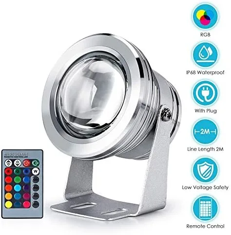 Miniatura 2 de Luces LED subacuáticas IP68, foco sumergible que cambia de color, luz de piscina subacuática, lámpara de inundación para fuente, estanque, jardín