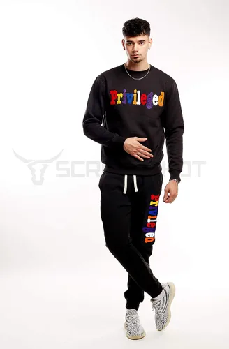 Miniatura 61 de SCREENSHOT APPLIQUE F11966 Premium Fleece Streetwear Chenille EMB Crew Neck Sweatshirt - Classic Fit