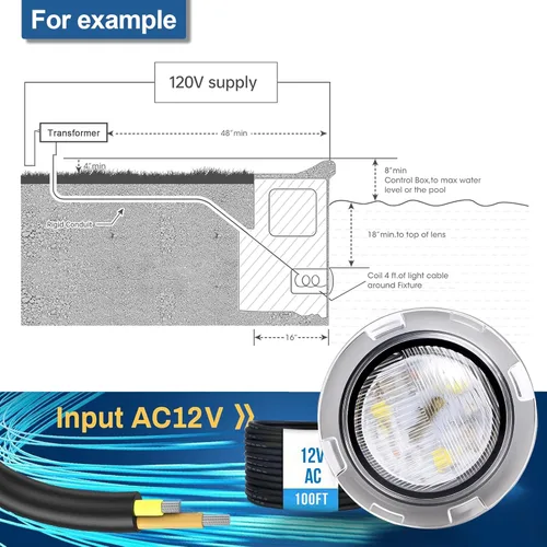 Miniatura 2 de Luces de piscina para piscina enterrada, reemplazo directo para Pentair GloBrite MicroBrite, luz LED de 1.5 pulgadas para piscina y spa, IP68