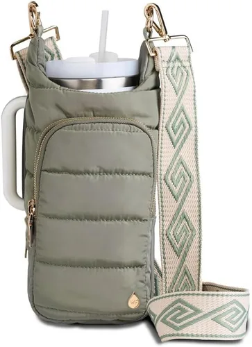 Miniatura 21 de WanderFull® Ranura con cremallera original HydroBag® HANDLE™ para mango, soporte para botella de agua cruzado manos libres y accesorios para vasos