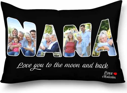 Miniatura 8 de Foto personalizada con fundas de almohada de texto, almohadas personalizadas para abuelo, funda de almohada decorativa personalizada para sofá