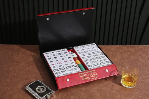 Miniatura 3 de Mose Cafolo Set de Juego de Mahjong Chino Profesional, 146 Fichas Numeradas de Gran Tamaño con Estuche de Viaje, Set Completo de Fichas de Mahjong