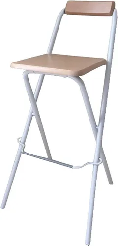 Miniatura 7 de Taburete plegable para el hogar, silla de bar de 27/29 pulgadas, taburete alto con respaldos, silla de pub de madera, taburete de metal