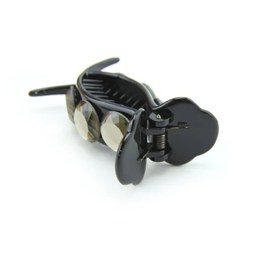 Miniatura 3 de Clip de garra para el cabello brillante y hermoso para mujer, 1 unidad (D72) (negro)