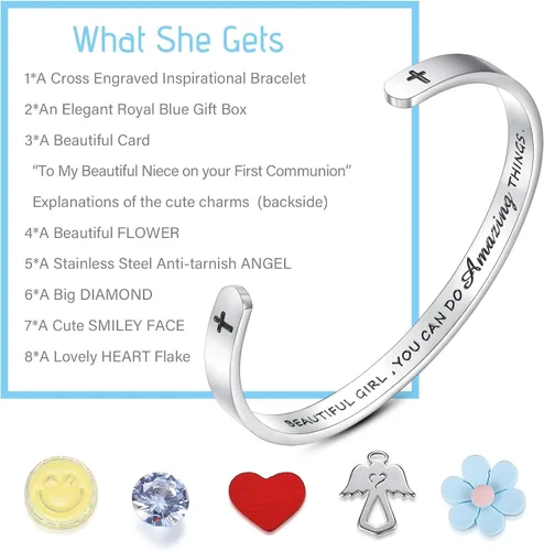 Miniatura 6 de Pulseras grabadas personalizadas para niñas y mujeres, regalos de joyería para hija, nieta, esposa, mamá, hermana cristiana, amigas, compañeras