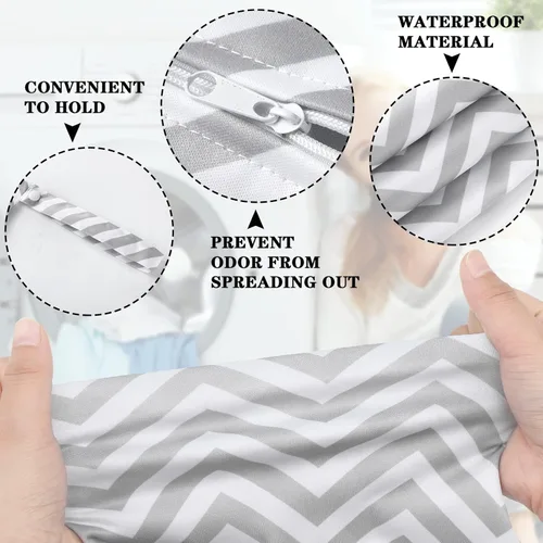 Miniatura 3 de Shappy 2 piezas de bolsa grande de lavandería para viajes, lavable, impermeable, húmeda y seca, bolsa grande para ropa sucia, para baño
