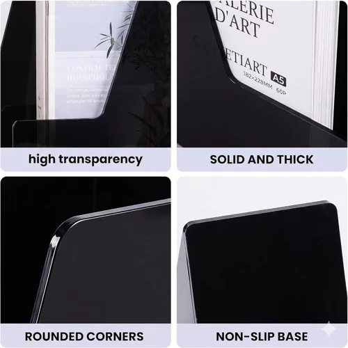 Miniatura 6 de Vertical Magazine File Holder, Black File Organizer Desk Organizer and Storage Bins Holding for Magazines, Binders, Notebooks, Envelopes, Plastic