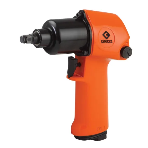 Miniatura 5 de Groz Llave de impacto neumática NPT de 1/2 pulgada Cuerpo de aluminio Control de posición de 6 velocidades Par de 900 pies/libras