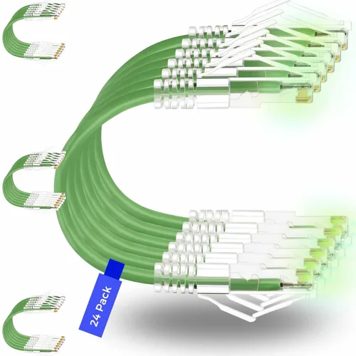 Miniatura 10 de Rapink Patch Cables Cat6/ Cat6a - Cable de conexión Ethernet Cat6 / Cat6a, compatible con 10G, cable de conexión Cat 6 sin enganches para panel