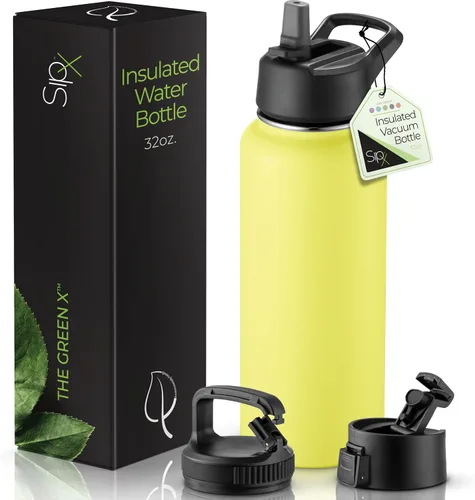 Miniatura 40 de SIPX™ Botella de Agua Aislada de 18 oz con 3 Tapas – Acero Inoxidable a Prueba de Fugas, Triple Aislamiento – Frío 24 Horas/Caliente 12 Horas