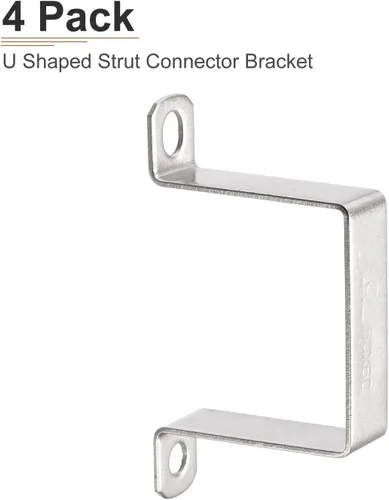 Miniatura 6 de DTGN Soporte de conector de puntal en forma de U de 1.890 in x 2.047 in (InnerHxInnerW) - 4 unidades - Bueno para fijación de tuberías en el hogar