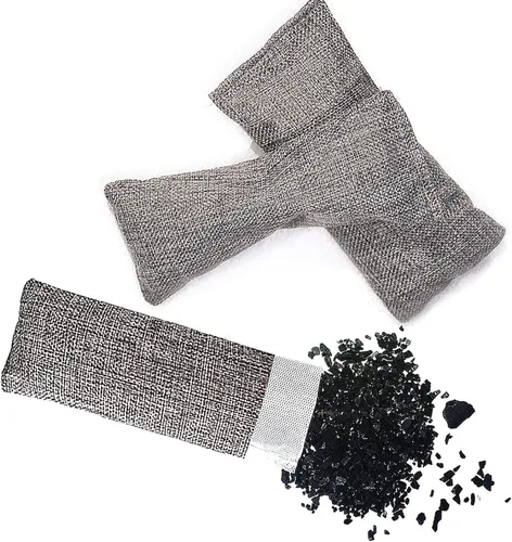 Miniatura 2 de 12 paquetes de bolsas purificadoras de aire natural, desodorante de zapatos y eliminador de olores, carbón de bambú activado 100% natural no tóxico