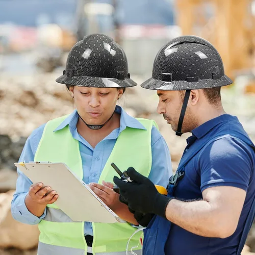 Miniatura 4 de Casco de seguridad OSHA de ala completa, casco de seguridad duradero y ligero de fibra de carbono, equipo de protección de suspensión de trinquete