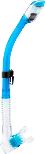 Miniatura 4 de Cressi Adult Diving Dry Snorkel with Splash Guard and Top Valve - Supernova Dry: Designed in Italy Aguamarina translúcida.
