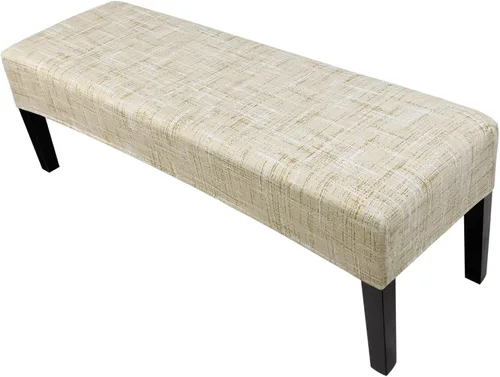 Miniatura 37 de SearchI Funda de banco de comedor, fundas de asiento de banco largas elásticas lavables, funda rectangular para banco de mesa de comedor, para Beige
