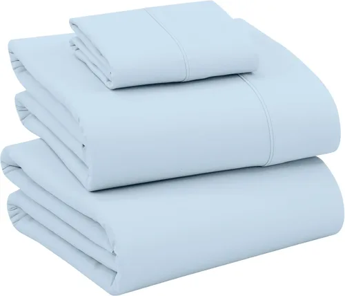 Miniatura 84 de RUVANTI Juego de sábanas divididas tamaño King de 100 % algodón para cama ajustable, 5 piezas, ropa de cama de tejido de percal suave y Guisante