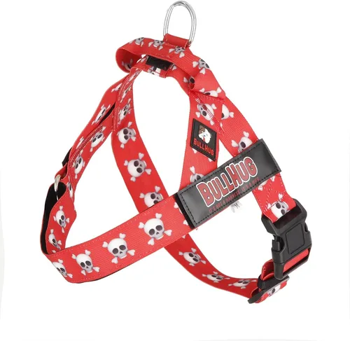 Miniatura 23 de BULLHUG Arnés ajustable para perro, sin tirones, sin estrangulamiento, para bulldogs ingleses, bulldogs franceses, pugs y razas de pecho ancho