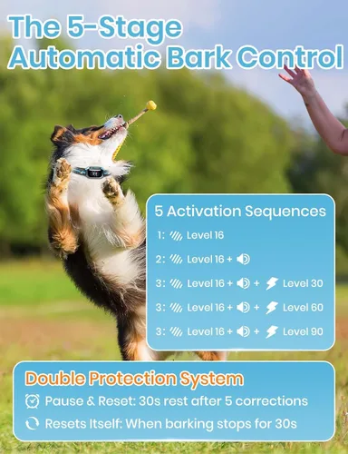 Miniatura 4 de Smart 2-in-1 Dog Shock and Bark Collar - AI Anti-Misoperation, 3300FT Remote Training Collar, IPX7 Waterproof, 4 Modes